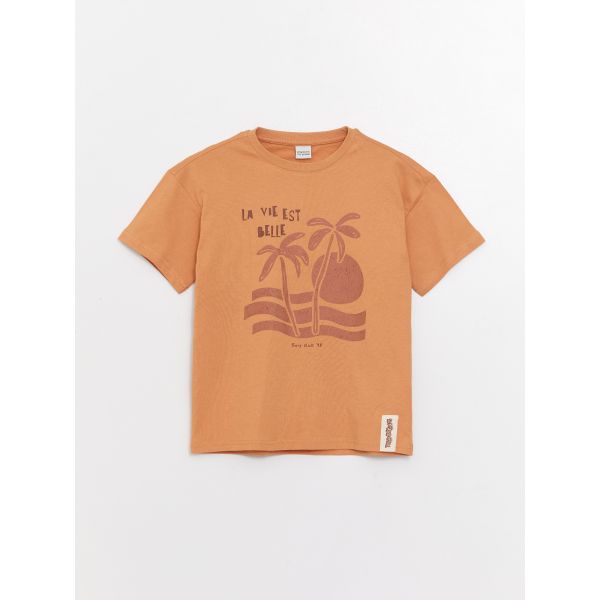 Comfortable Fit Crew Neck Printed Boys T-Shirt