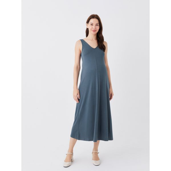 V Neck Straight A-Line Maternity Dress