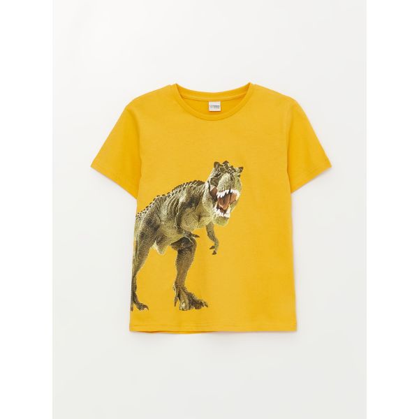 Crew Neck Printed Short Sleeve Boy T-Shirt