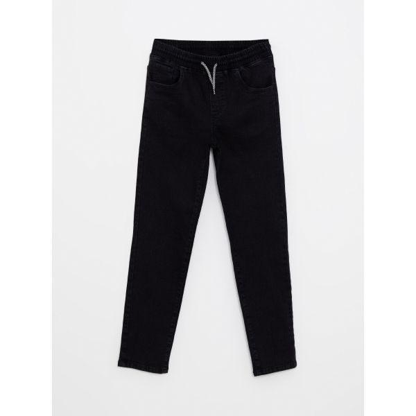 Slim Fit Boy Jean Trousers With Elastic Waist