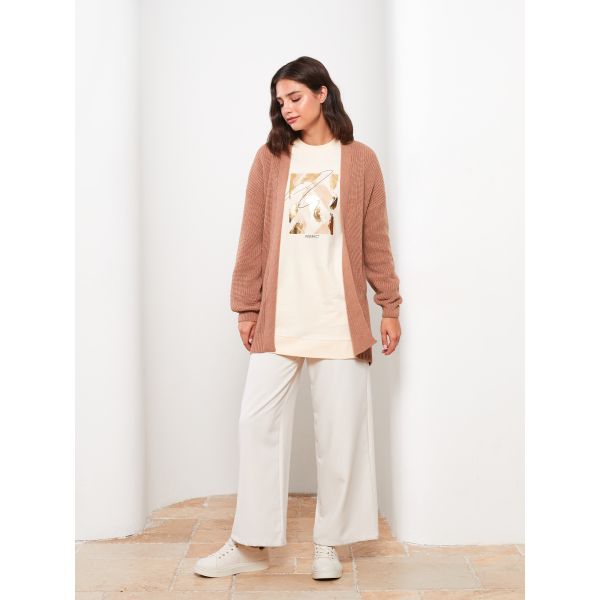 Shawl Neck Regular Long Sleeve Women's Tricot Cardigan