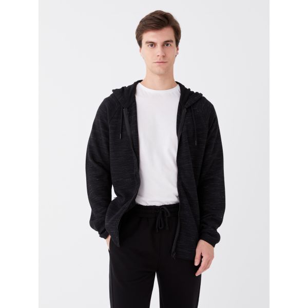 Hooded Long Sleeve Men's Sports Cardigan