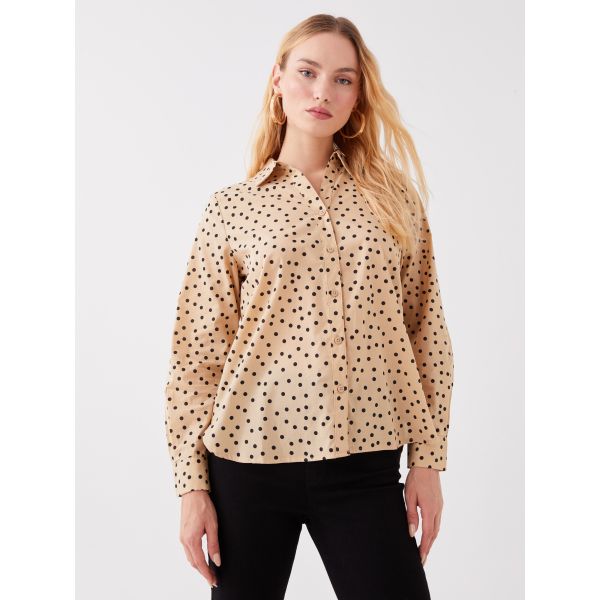 Polka Dot Long Sleeve Women's Shirt