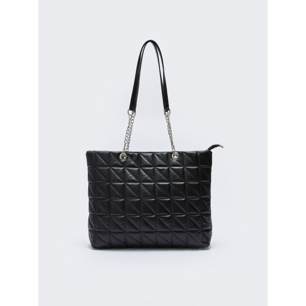 Leather Look Quilted Detailed Women's Shoulder Bag