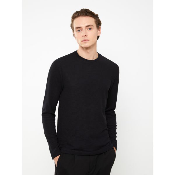 Crew Neck Long Sleeve Men's T-shirt