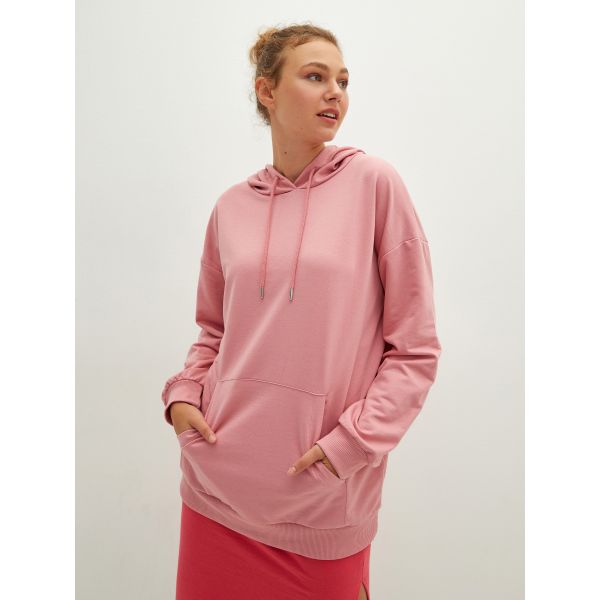 Hooded Collar Regular Long Sleeve Women's Sweatshirt