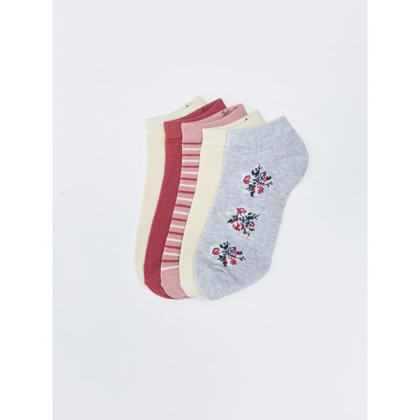 Patterned Women's Booties Socks 5-Pack