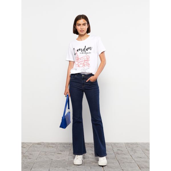 High Waist Flare Straight Women Jeans