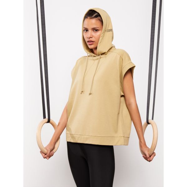 Hooded Printed Short Sleeve Women's T-shirt