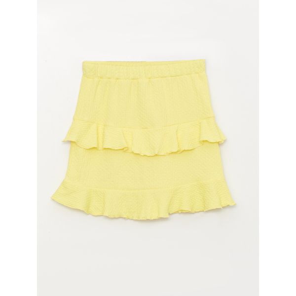 Elastic Waist Ruffle Girl Skirt