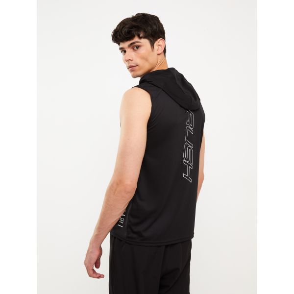 Hoodie Printed Men's Sleeveless T-Shirt