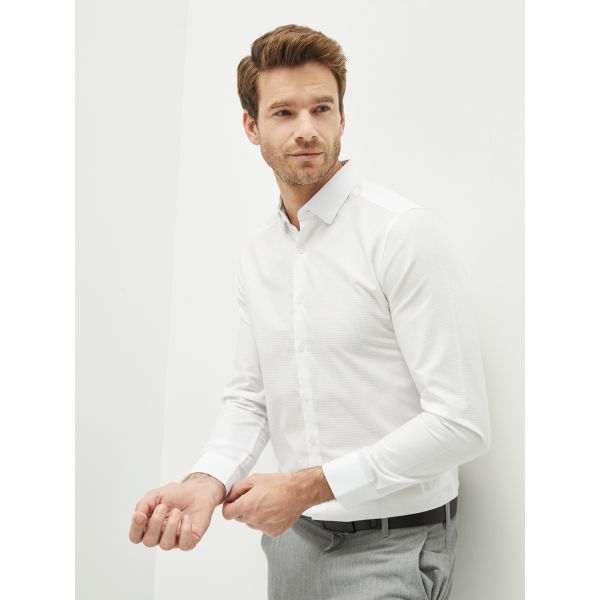 Slim Fit Long Sleeve Men's Shirt