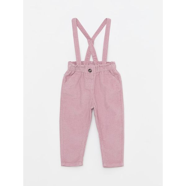 Elastic Waist Baby Girl Velvet Trousers