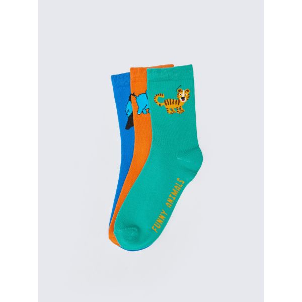 Patterned Boy Socks 3 Pieces