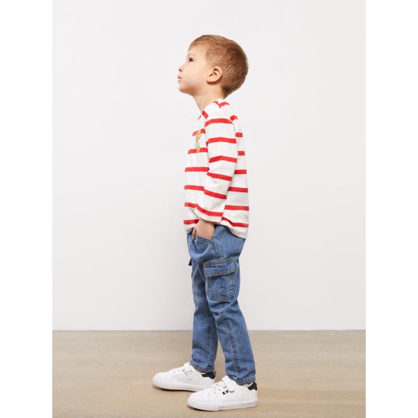 Elastic Waist Basic Baby Boy Denim Trousers