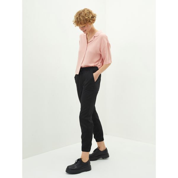 Elastic Waist Regular Pocket Detailed Women's Jogger Trousers