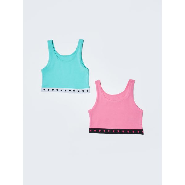 Printed Cotton Girl Bustier 2-Pack