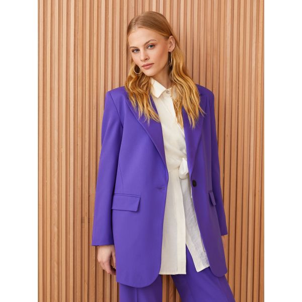 Women's Front Button Blazer Jacket