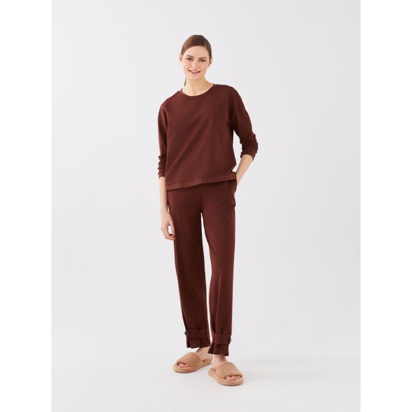 Crew Neck Regular Long Sleeve Women's Pajama Set