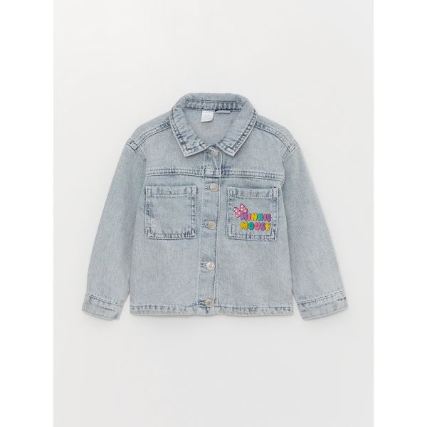 Printed Baby Girl Jean Jacket