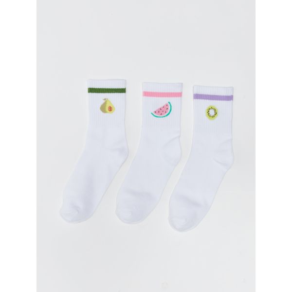 Printed Women's Socket Socks 3-Pack