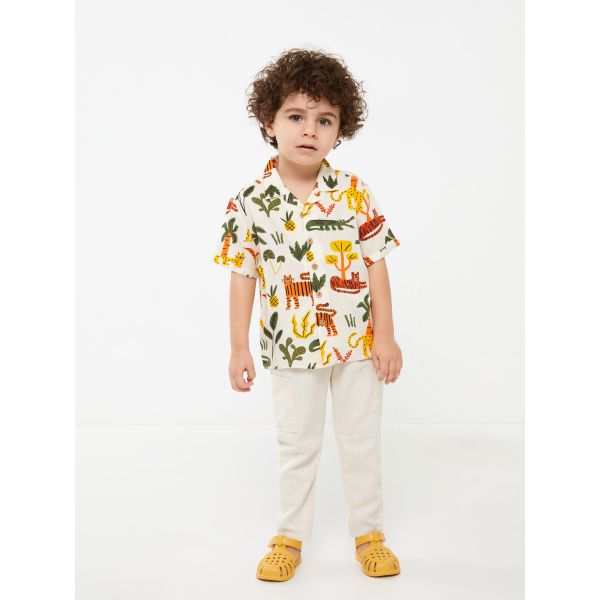 Printed Short Sleeve Baby Boy Shirt