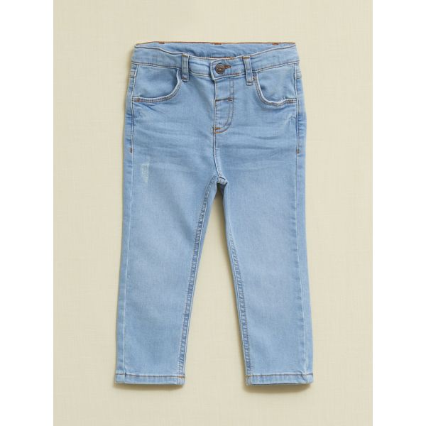 Elastic Waist Basic Baby Boy Denim Trousers