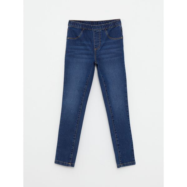 Elastic Waist Girl Denim Trousers