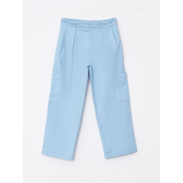 Elastic Waist Basic Bell-Bottoms Girl Trousers