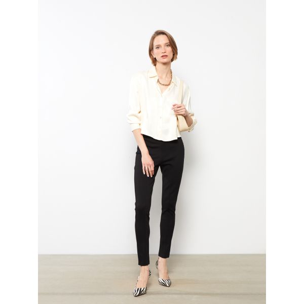 Women's Elastic Waist Regular Trousers