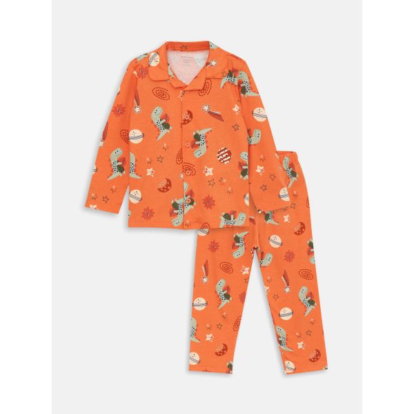 Polo Neck Baby Boy Pajama Set