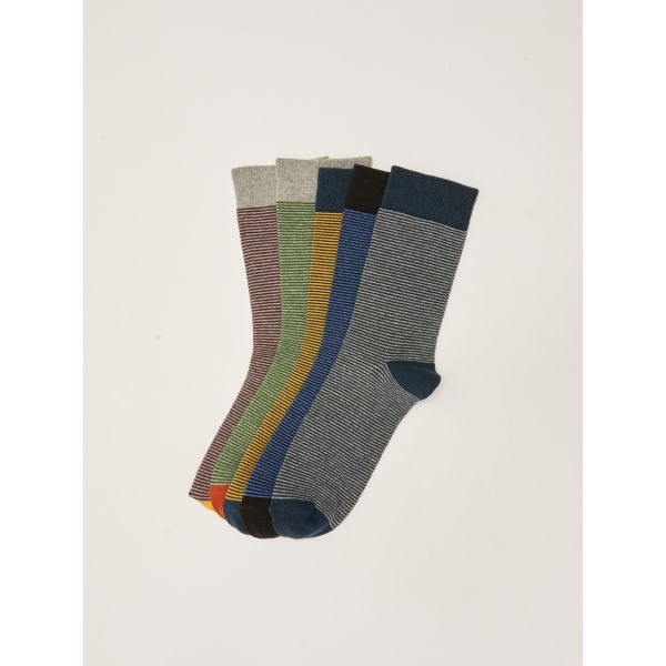 Striped Men's Socket Socks 5-Pack