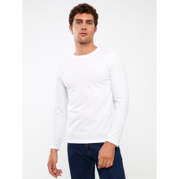 Crew Neck Long Sleeve Men's T-shirt