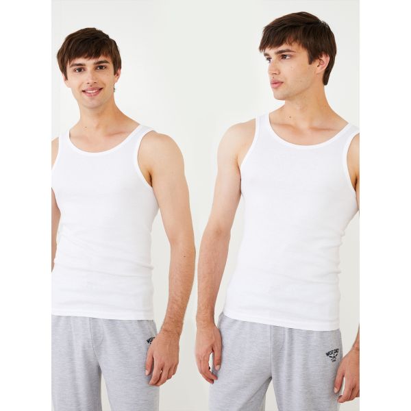 Crew Neck Basic Cotton Male Athlete in 2 Pieces