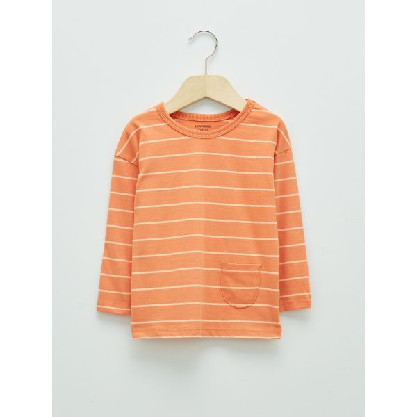 Crew Neck Long Sleeve Striped Baby Boy T-shirt