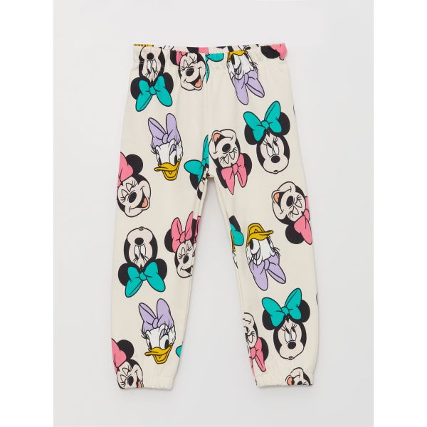 Elastic Waist Disney Printed Baby Girl Tracksuit Bottom