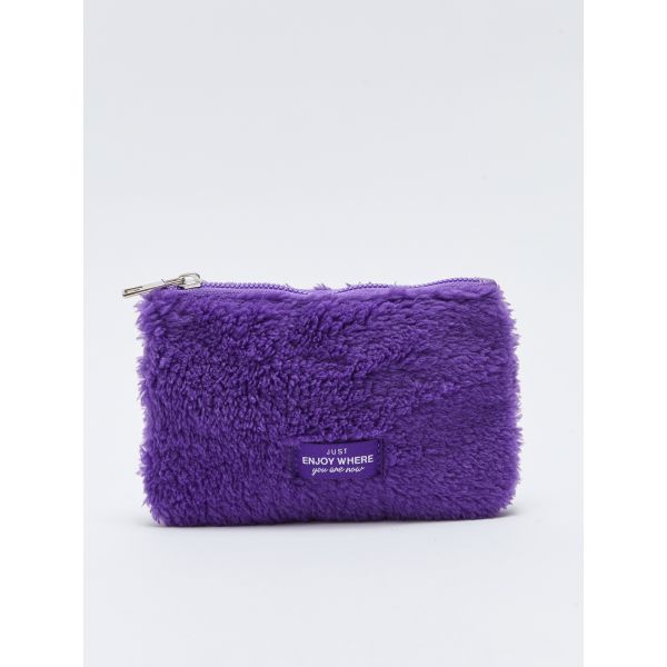 Fur Look Label Printed Women's Wallet