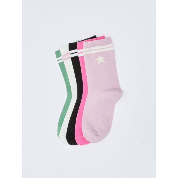 Patterned Girl Socket Socks 5-Pack