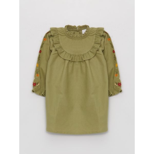 Neckband Embroidered Baby Girl Dress