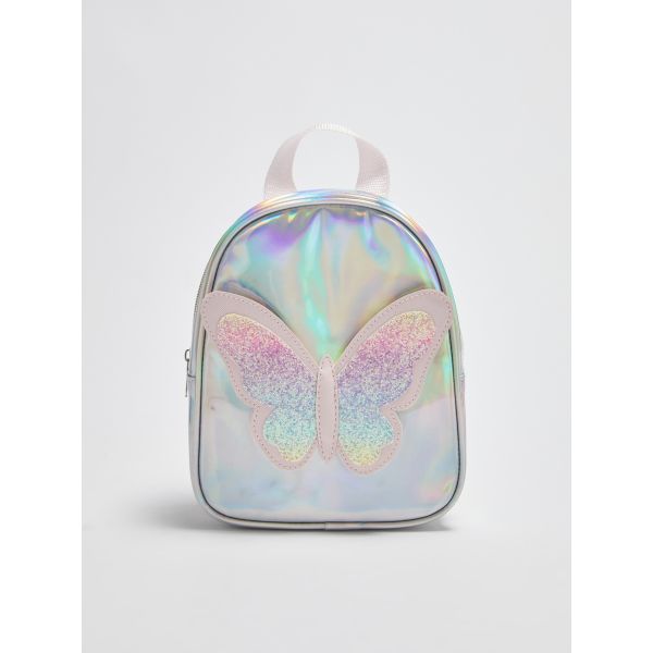 Girl's Backpack With Sequined Butterfly Pattern