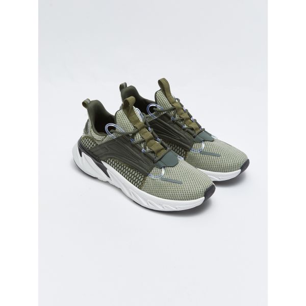 Color Block Lace-Up Men's Active Sneakers