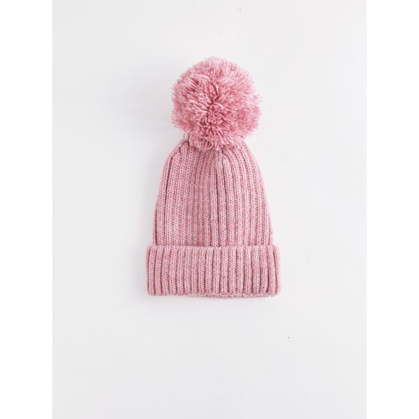 Pom Pom Detail Baby Girl Beanie