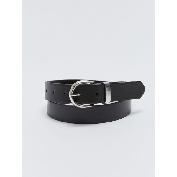 Leather Look Woman Belt