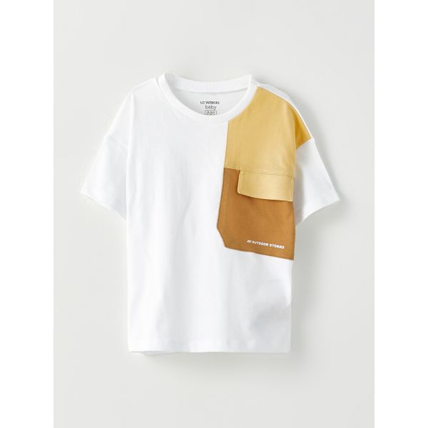 Crew Neck Short Sleeve Printed Baby Boy T-shirt