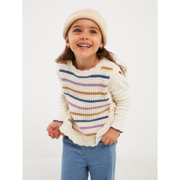 Crew Neck Baby Girl Sweater