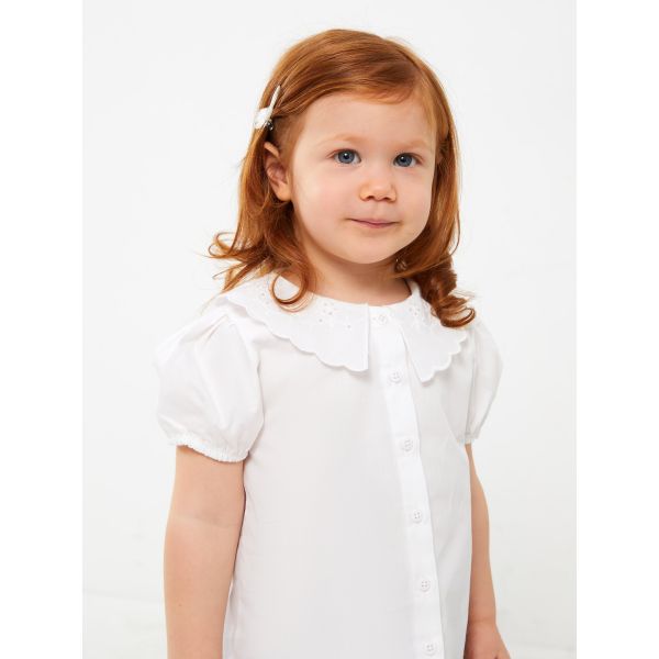 Baby Collar Short Sleeve Baby Girl Shirt