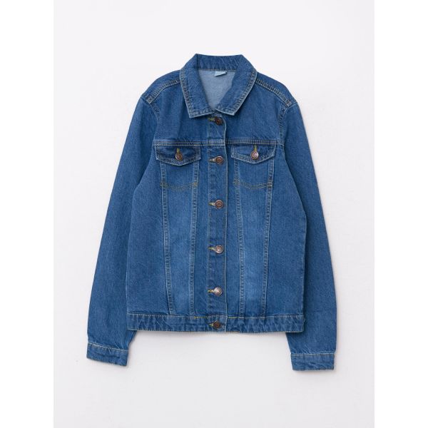 Shirt Neck Girl Jean Jacket