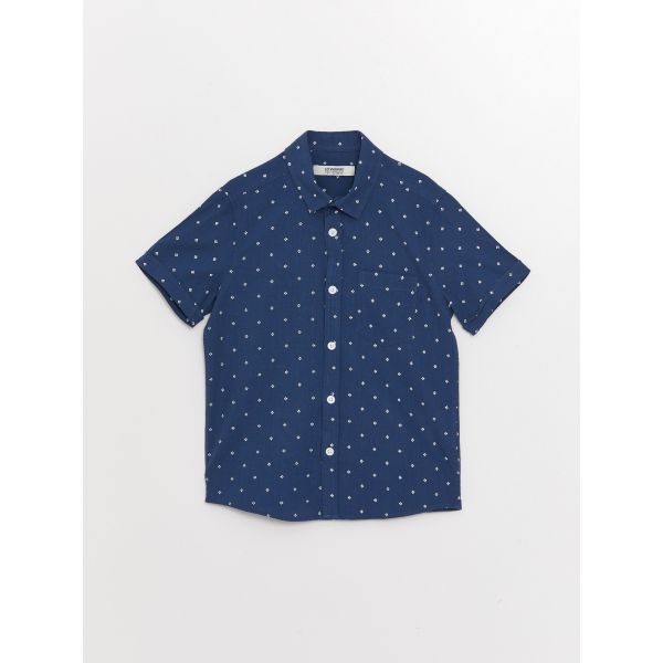 Patterned Short Sleeve Boy Shirt