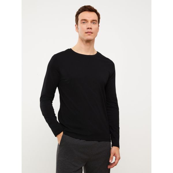 Crew Neck Long Sleeve Men's Undershirt