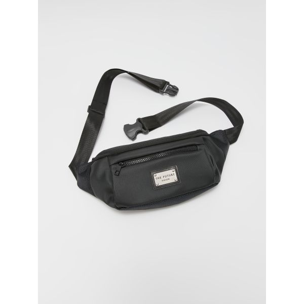 Label Detailed Men's Waist Bag